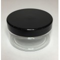 100ml Clear Plastic Jar with Black Lid