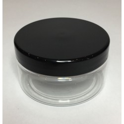 100ml Clear Plastic Jar with Black Lid