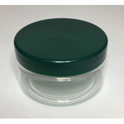 100ml Clear Plastic Jar with Green Lid