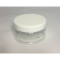 100ml Clear Plastic Jar with White Lid