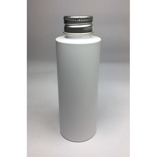 100ml White Cylinder Bottle with Aluminium Cap