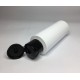 100ml White Cylinder Bottle with Black Flip Top Cap