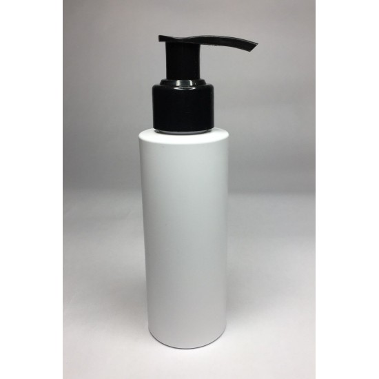 100ml White Cylinder Bottle with Black Lotion Pump 100ml White Cylinder Bottle with Black Lotion Pump