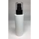 100ml White Cylinder Bottle with Black Serum Pump