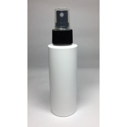 100ml White Cylinder Bottle with Black Atomiser