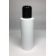 100ml White Cylinder Bottle with Black Disc Top Cap