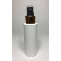 100ml White Cylinder Bottle with Gold & Black Atomiser