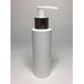 100ml White Cylinder Bottle with Chrome Lotion Pump