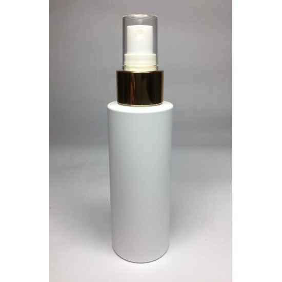 100ml White Cylinder Bottle with Gold Atomiser 100ml White Cylinder Bottle with Gold Atomiser