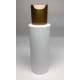 100ml White Cylinder Bottle with Matt Gold Disc Top 100ml White Cylinder Bottle with Matt Gold Disc Top