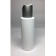 100ml White Cylinder Bottle with Matt Silver Disc Top