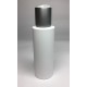100ml White Cylinder Bottle with Matt Silver Disc Top 100ml White Cylinder Bottle with Matt Silver Disc Top