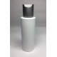 100ml White Cylinder Bottle with Matt Silver Disc Top