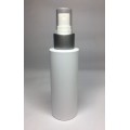 100ml White Cylinder Bottle with Matt Silver Atomiser