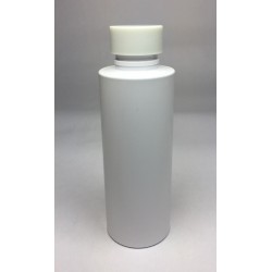 100ml White Cylinder Bottle with Smooth White Cap