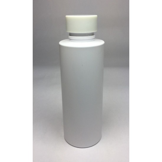 100ml White Cylinder Bottle with Smooth White Cap