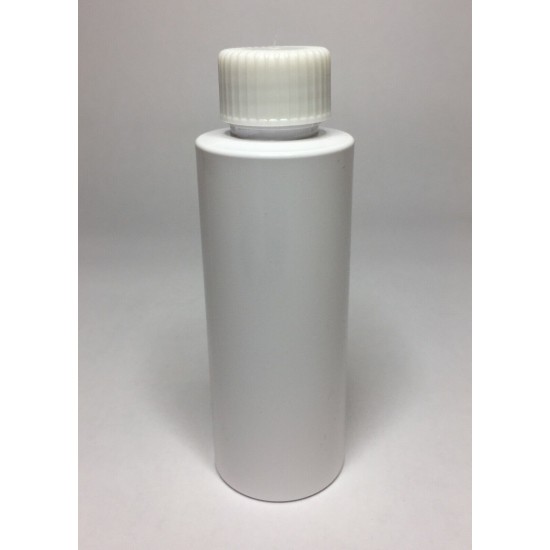 100ml White Cylinder Bottle with White Ribbed Cap 100ml White Cylinder Bottle with White Ribbed Cap