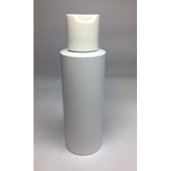 100ml White Cylinder Bottle with White Disc Top Cap