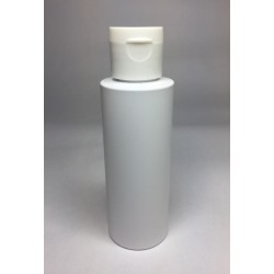 100ml White Cylinder Bottle with White Flip Top Cap