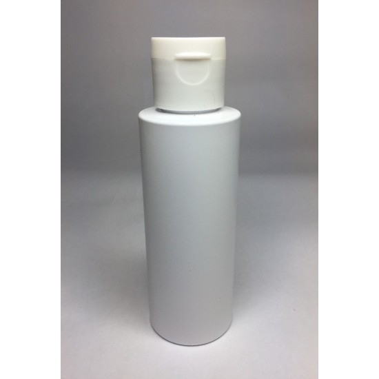 100ml White Cylinder Bottle with White Flip Top Cap