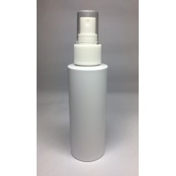 100ml White Cylinder Bottle with White Serum Pump