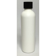 100ml Tall White HDPE Boston With Black Lid