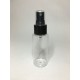 100ml Clear PET Cylinder Bottle with Black Atomiser