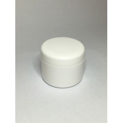 120ml White Double Walled Jar