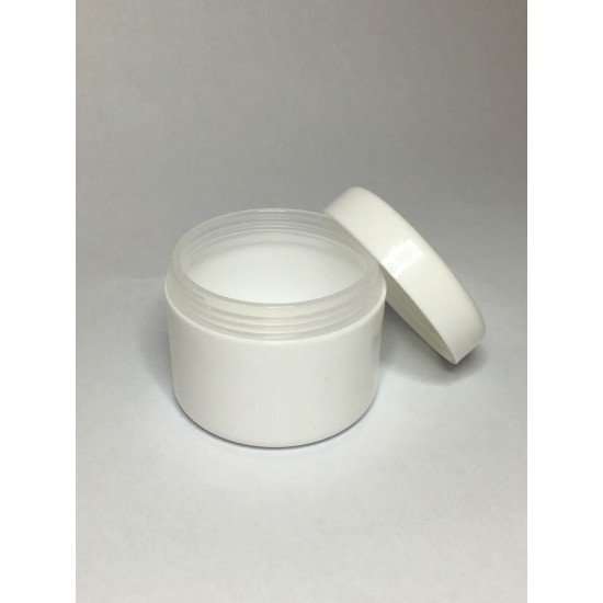 120ml White Double Walled Jar