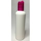 150ml Tall White HDPE Boston With Pink Disc Top Lid