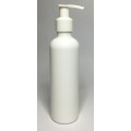 200ml Tall White HDPE Boston With White Lotion Pump