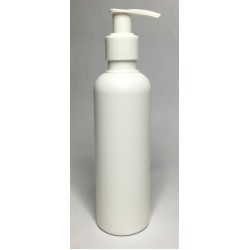 200ml Tall White HDPE Boston With White Lotion Pump