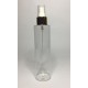 150ml Clear Plastic Cylindrical Bottle with Shiny Gold Atomiser Spray
