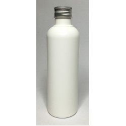 200ml White HDPE Tall Boston With Aluminium Lid