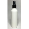 200ml Tall White HDPE Boston With Black Atomiser Spray