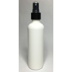 200ml Tall White HDPE Boston With Black Atomiser Spray