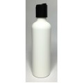 200ml Tall White HDPE Boston With Black Disc Top