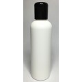 150ml White HDPE Tall Boston With Black Flip Top Lid