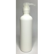150ml White HDPE Tall Boston With Natural Lotion Pump