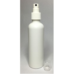 200ml Tall White HDPE Boston With White Atomiser Spray