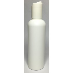 200ml Tall White HDPE Boston With White Disc Top