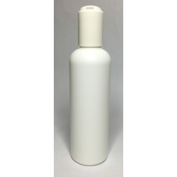 200ml Tall White HDPE Boston With White Disc Top