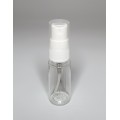 15ml Clear Plastic Cylinder Bottle & White Atomiser