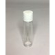 15ml Clear Cylinder Bottle with White Screw on Cap
