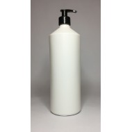 500ml white HDPE Swipe Bottle with Black Lotion Pump