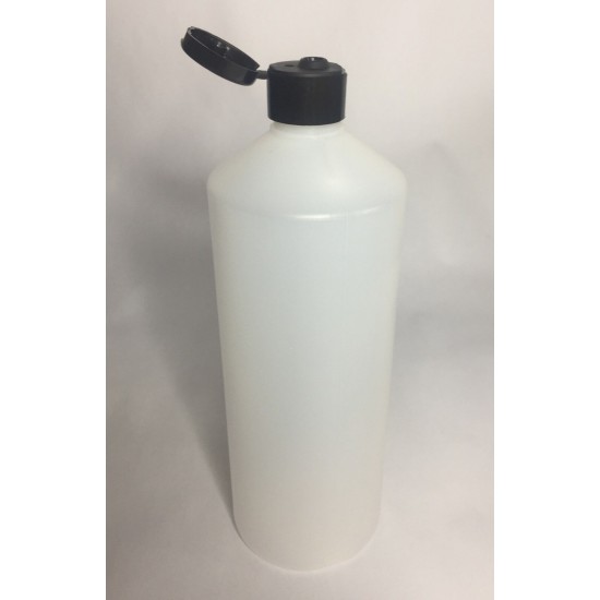 1000ml (1L) Natural HDPE Swipe Bottle with Black Flip Top 1000ml (1L) Natural HDPE Swipe Bottle with Black Flip Top