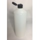 1000ml (1L) Natural HDPE Swipe Bottle with Black Flip Top