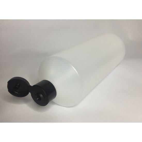 1000ml (1L) Natural HDPE Swipe Bottle with Black Flip Top 1000ml (1L) Natural HDPE Swipe Bottle with Black Flip Top