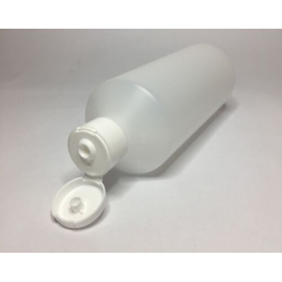 1000ml (1L) Natural HDPE Swipe Bottle with White Flip Top