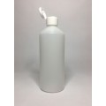 1000ml (1L) Natural HDPE Swipe Bottle with White Flip Top